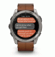 fēnix 8 – 51 mm, AMOLED - Sapphire, Titanium with Chestnut Leather Band - 010-02905-40 - Garmin